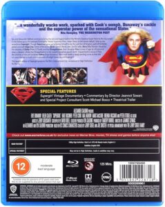 bluray supergirl 1984 US back - Tout Superman est dans Mag Of Steel