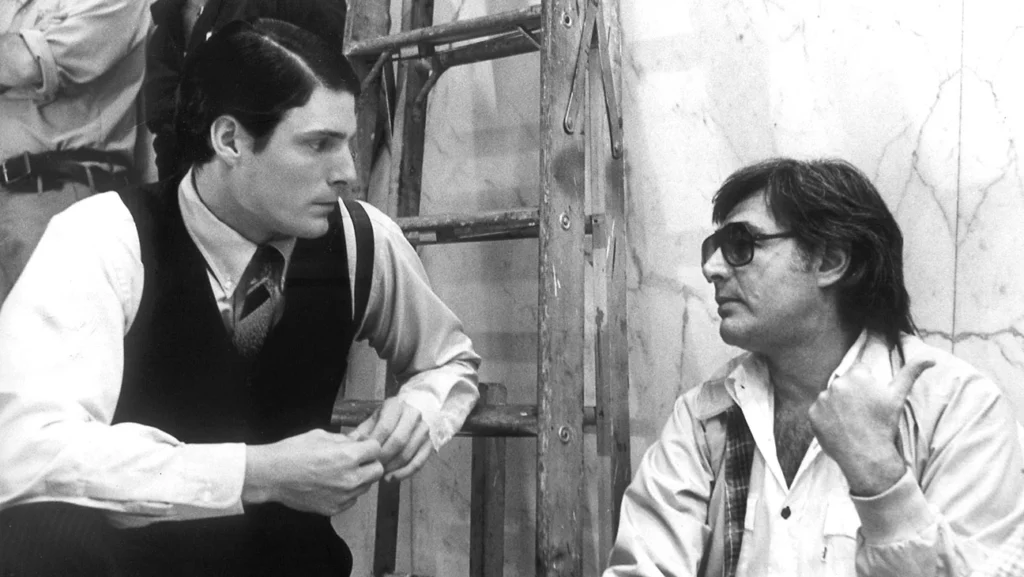still of christopher reeve and richard donner in superman large picture - Tout Superman est dans Mag Of Steel